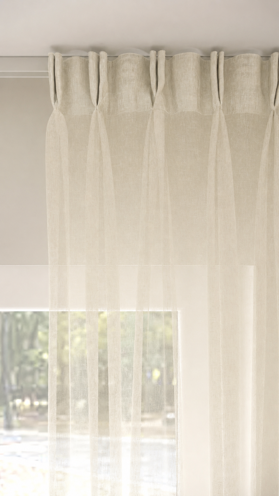 Fantazi Uni halbtransparent Ecru