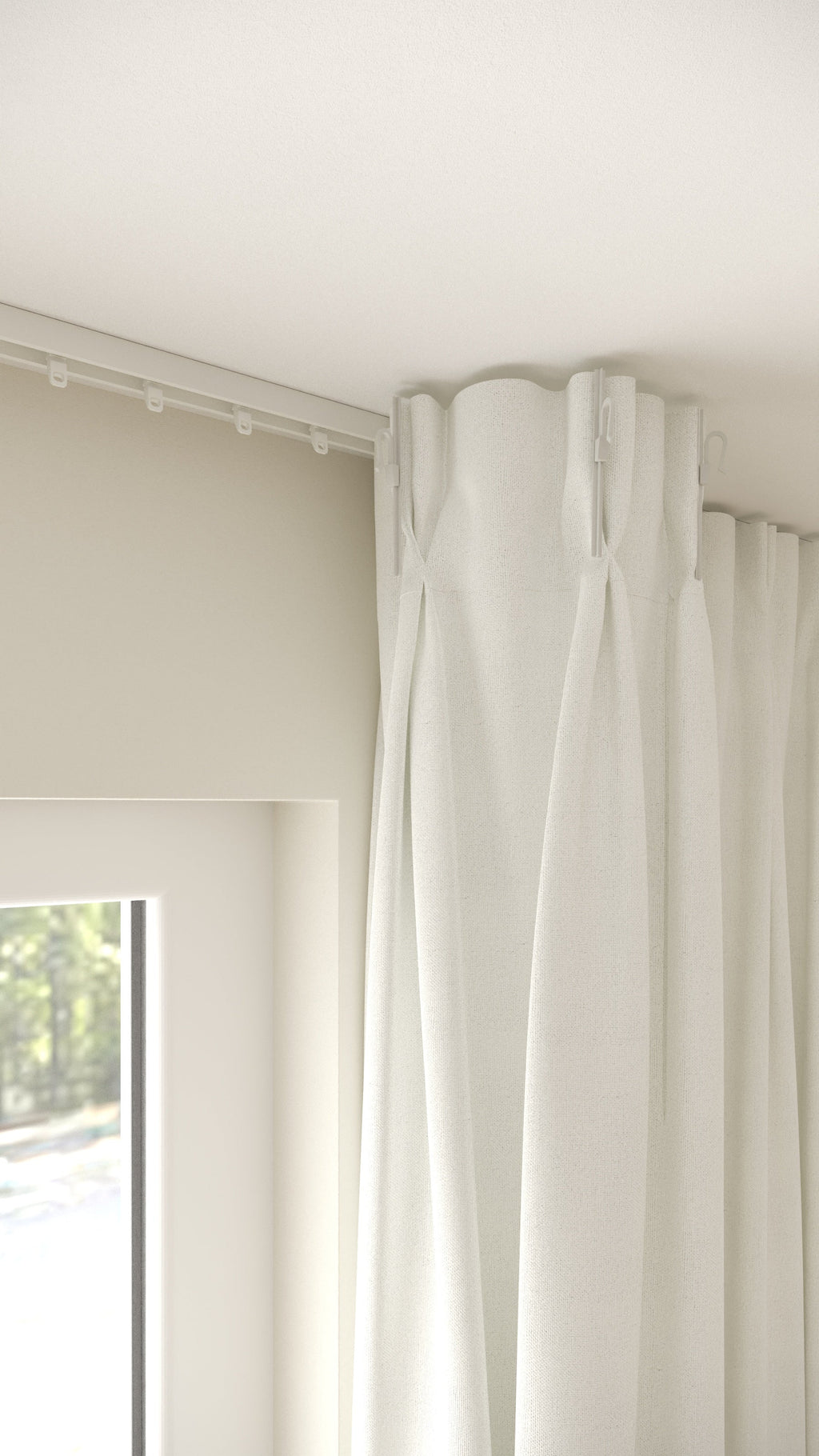 Batist halbtransparent Elfenbein