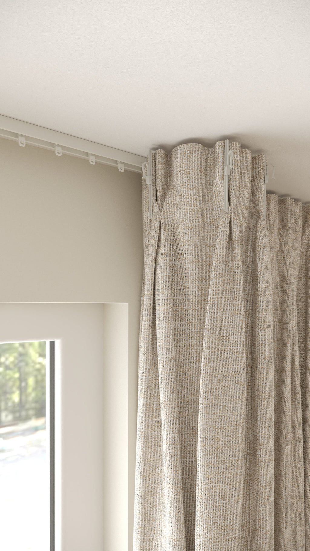 Cozy Bouclé halbtransparent Sand 7