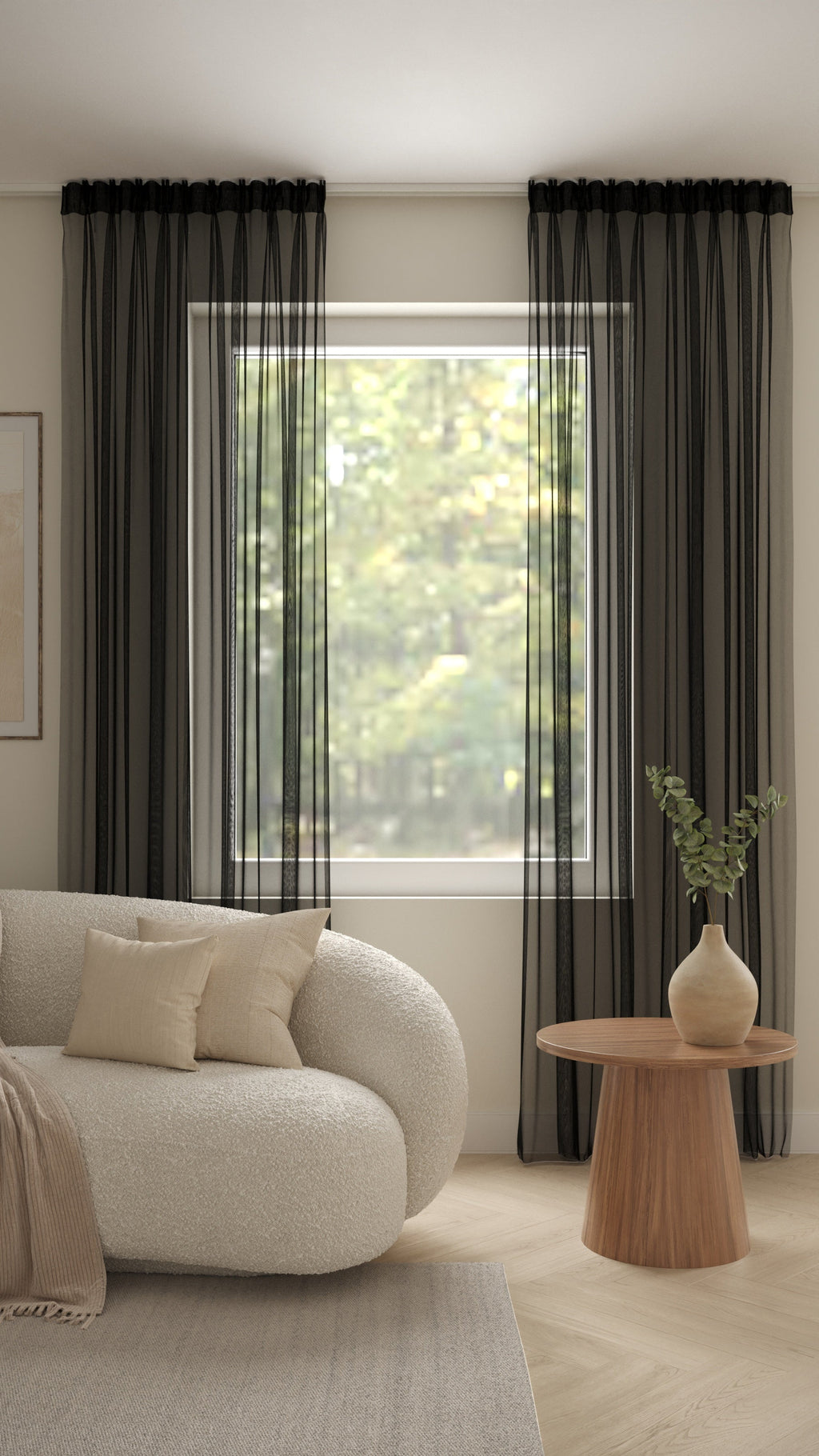 Französische Voile Schwarz