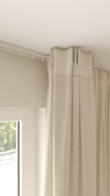 Leinenoptik halbtransparent Hellbeige