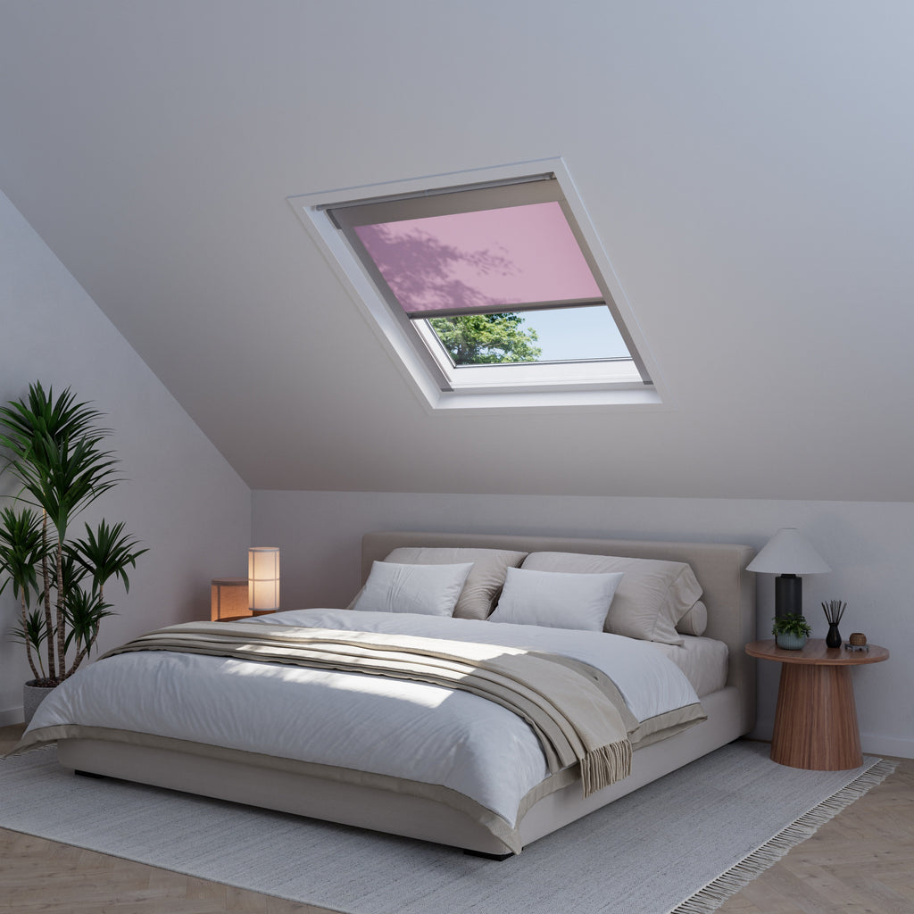 Dakraam rolgordijn Licht Roze 910 free sample