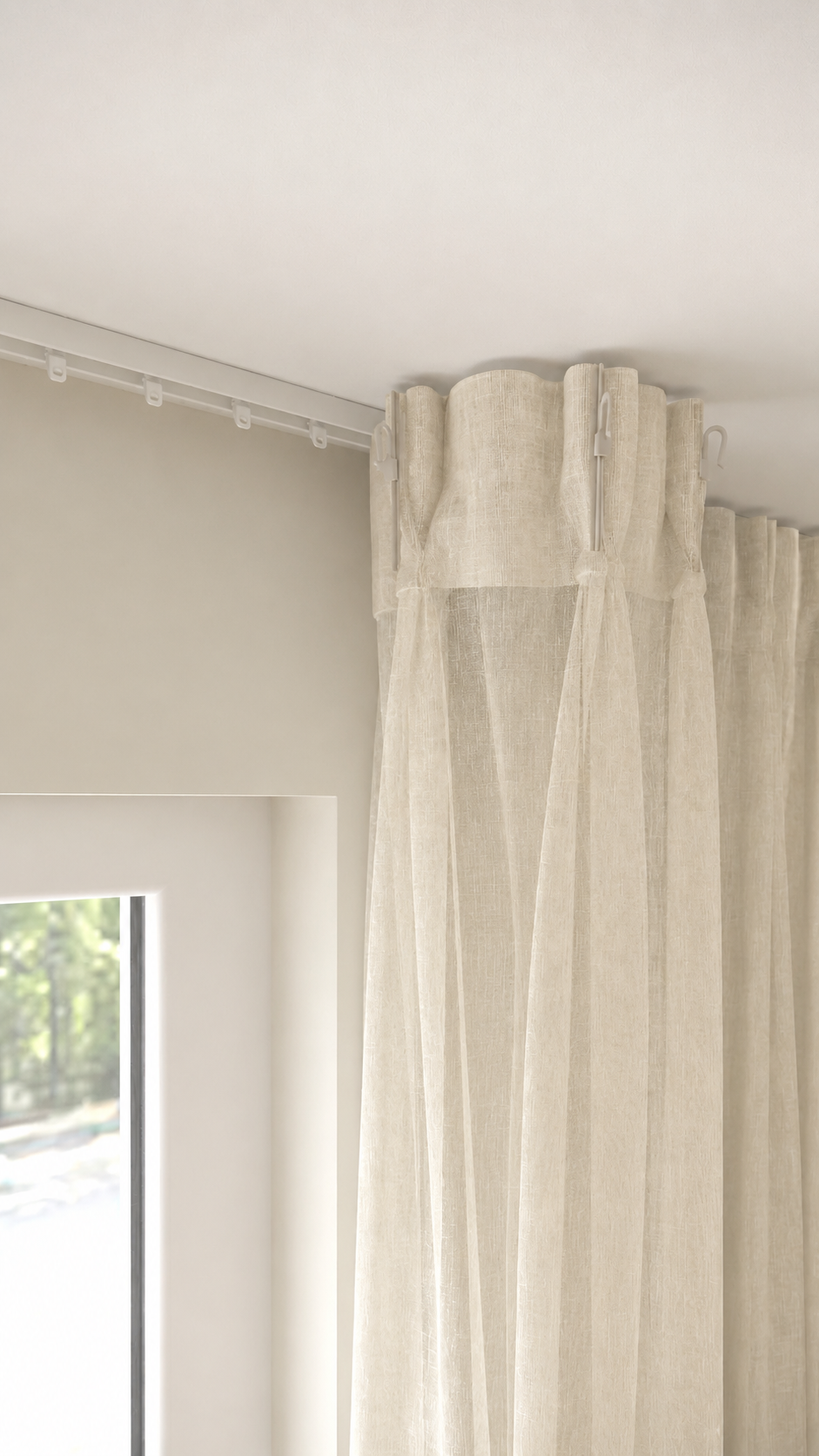 Fantazi Uni halbtransparent Ecru