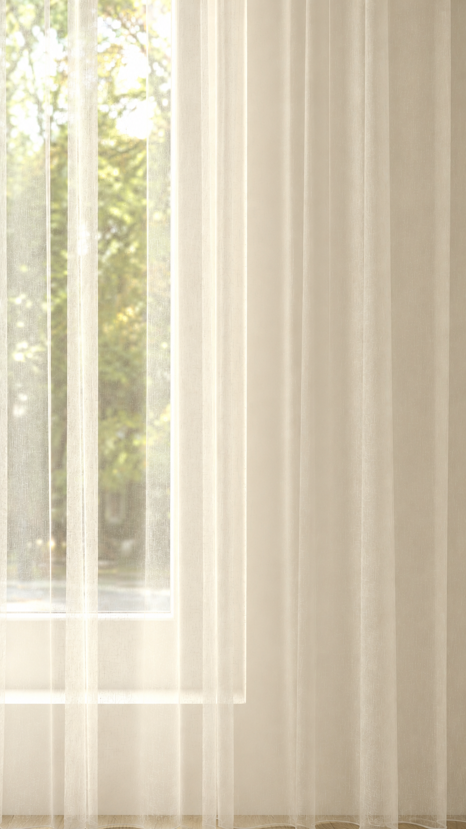 Fantazi Uni halbtransparent Ecru