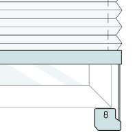 Plissee Schraubhalterung am Fensterrahmen