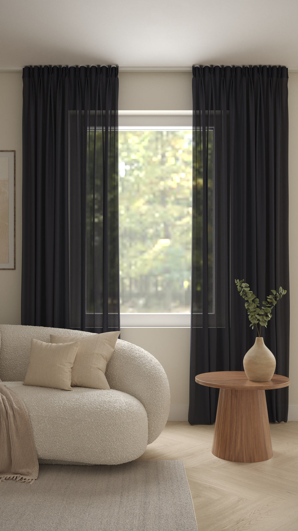 Batist halbtransparent Anthrazit 9948