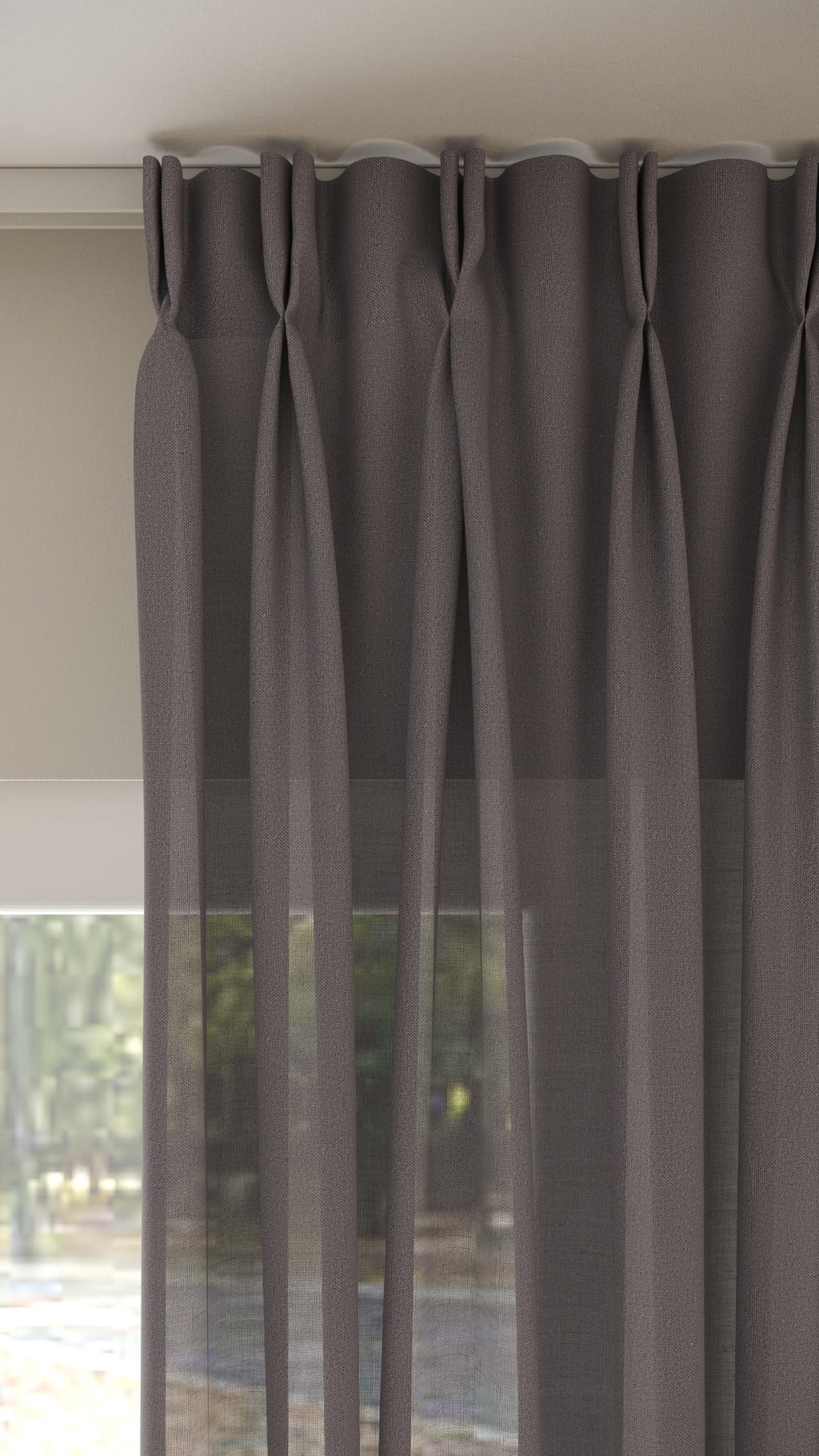 Batist halbtransparent Grau 9906A