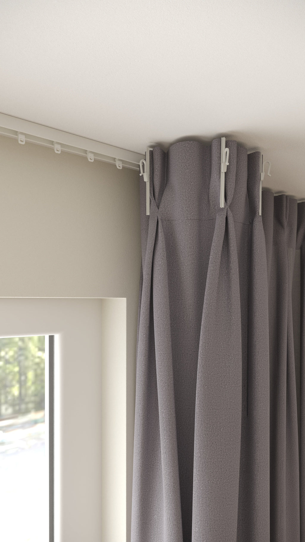 Batist halbtransparent Grau 9906A