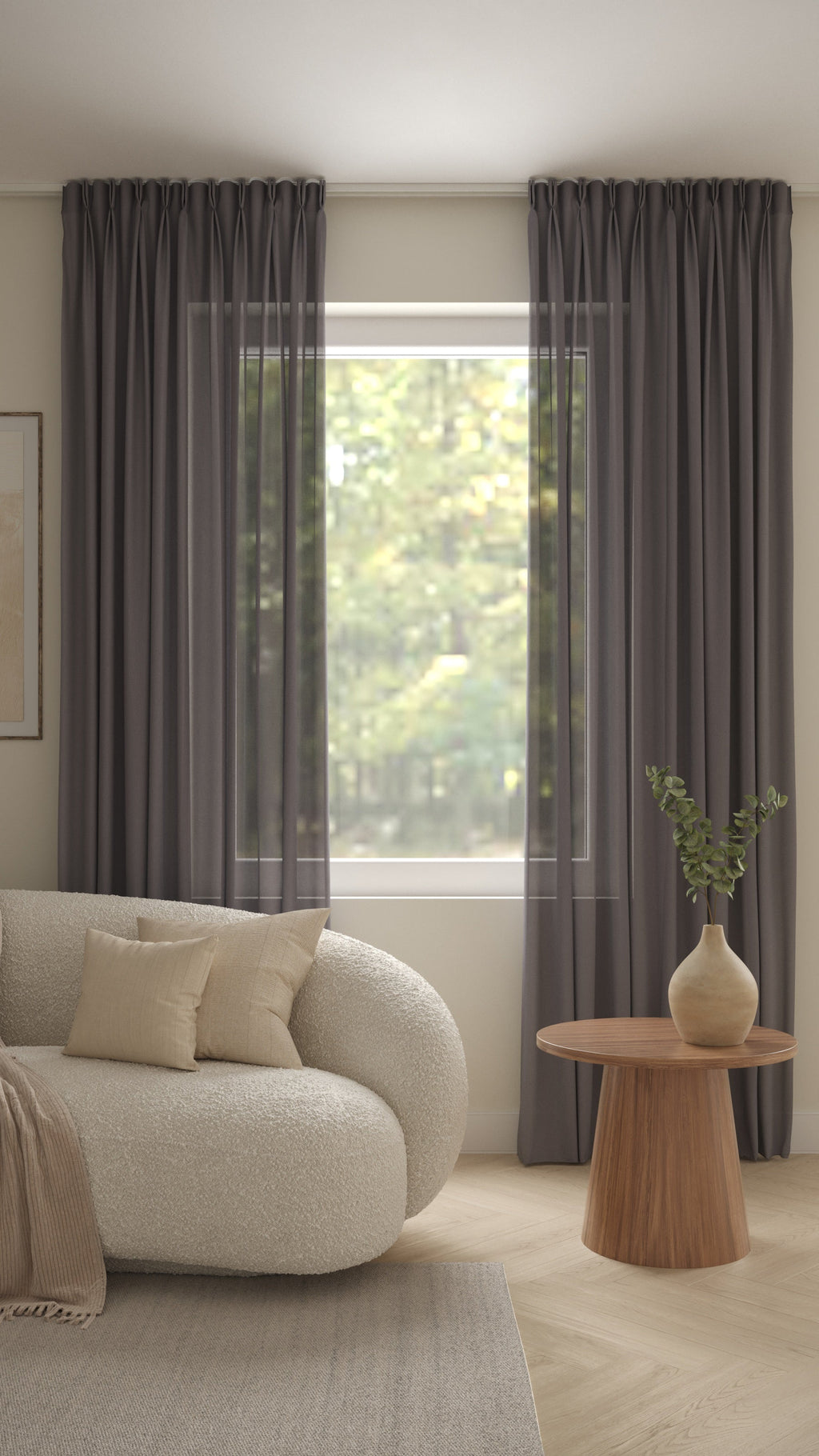 Batist halbtransparent Grau 9906A