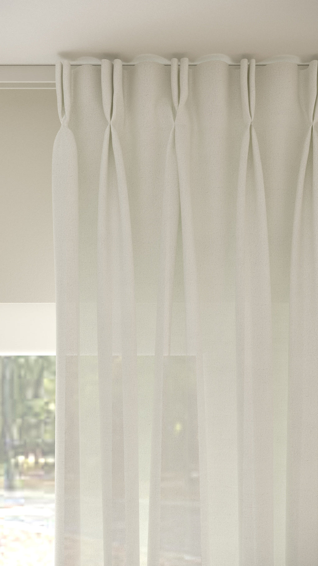 Batist halbtransparent Elfenbein