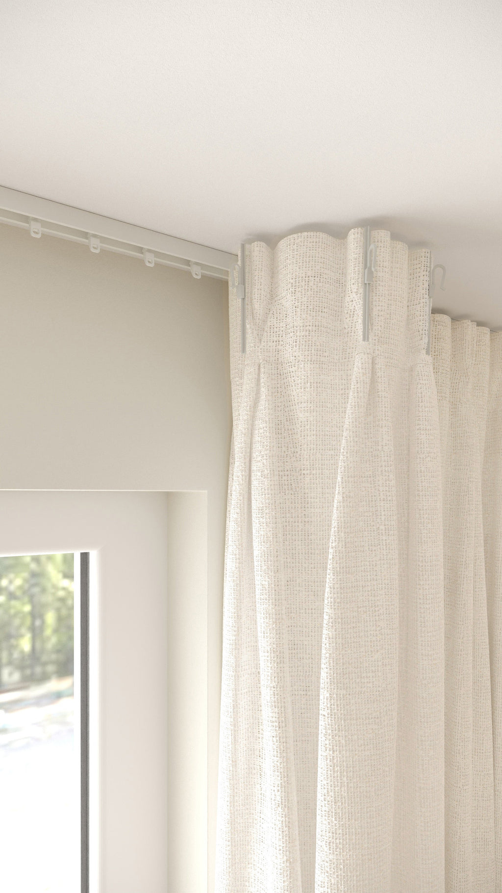 Cozy Bouclé halbtransparent Off-White 2