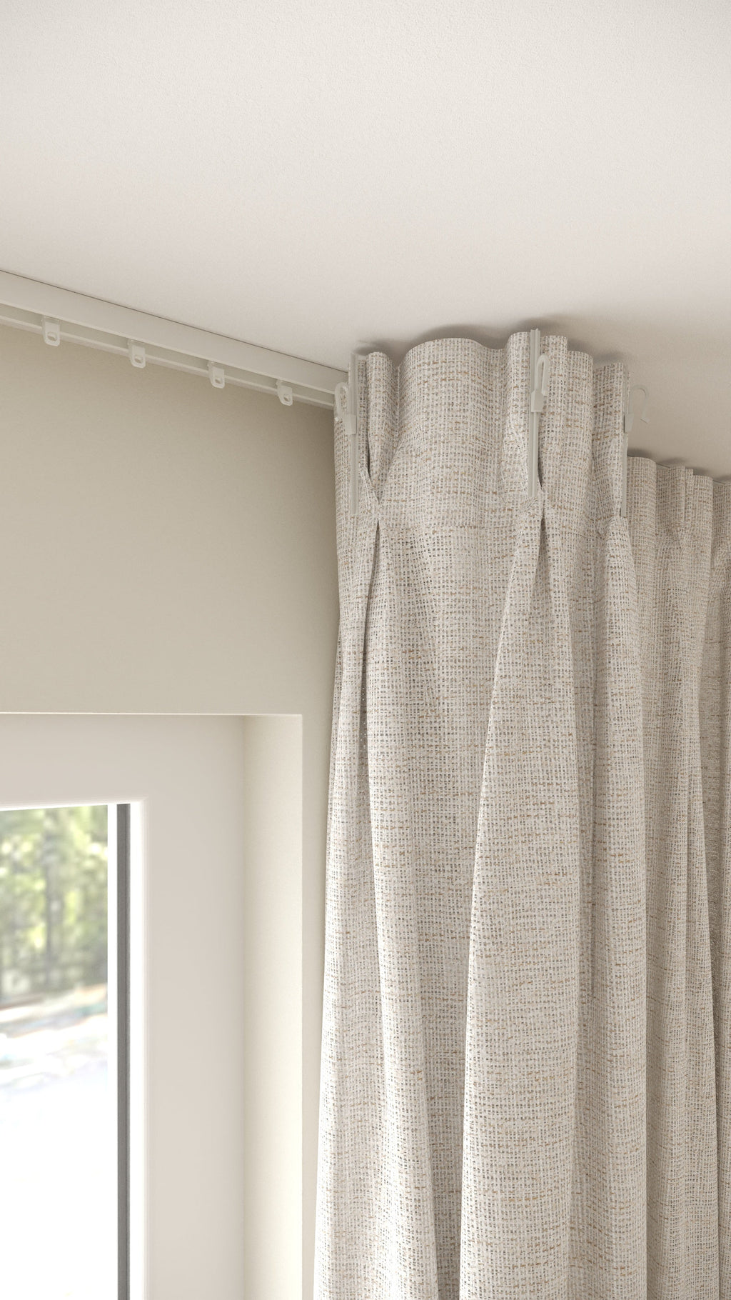 Cozy Bouclé halbtransparent Beige 3