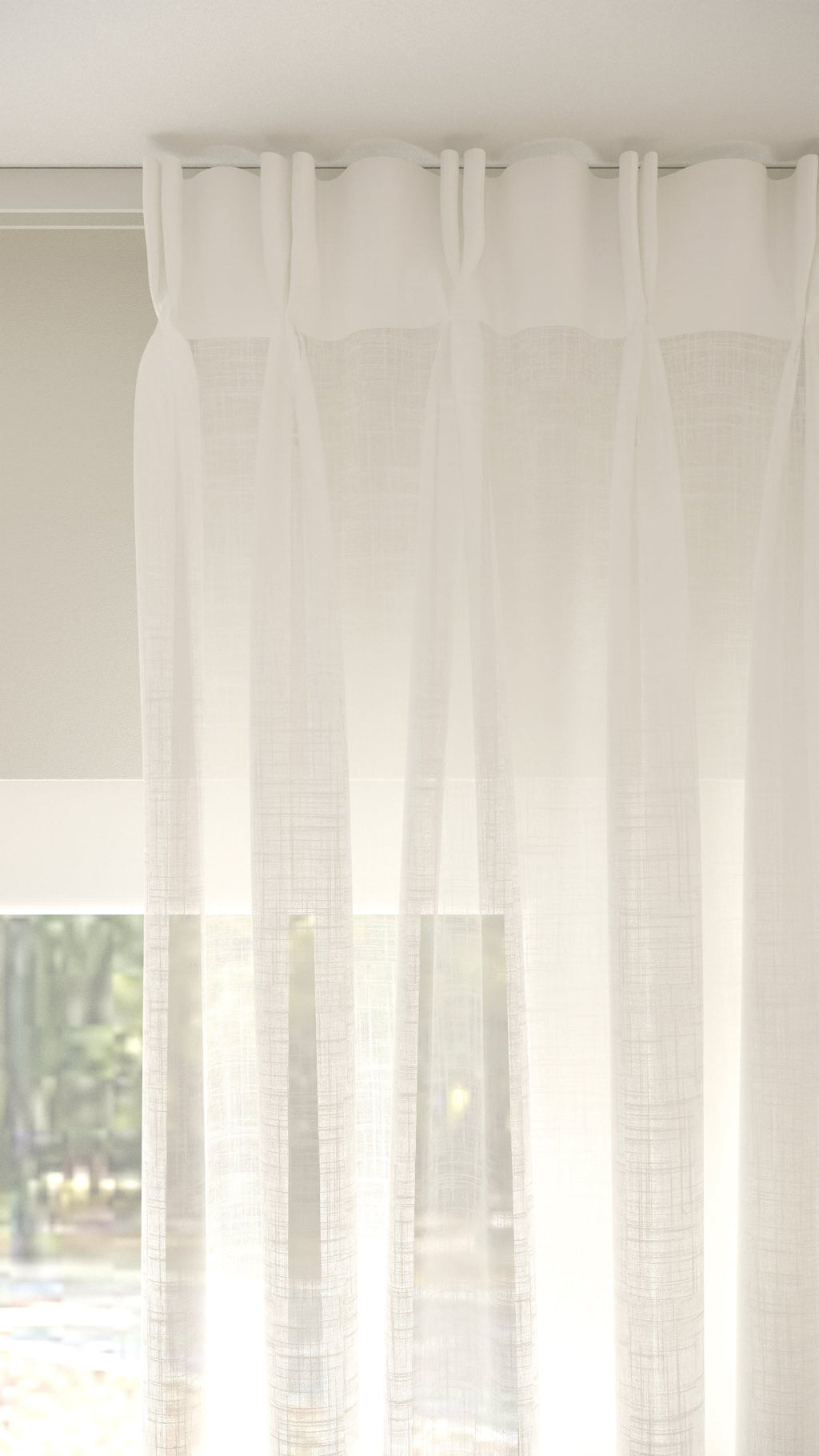 Kreta schwer entflammbar halbtransparent Off-White