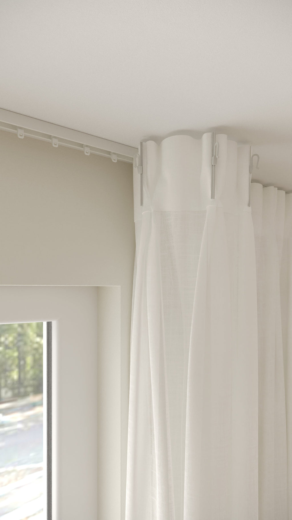 Kreta schwer entflammbar halbtransparent Off-White