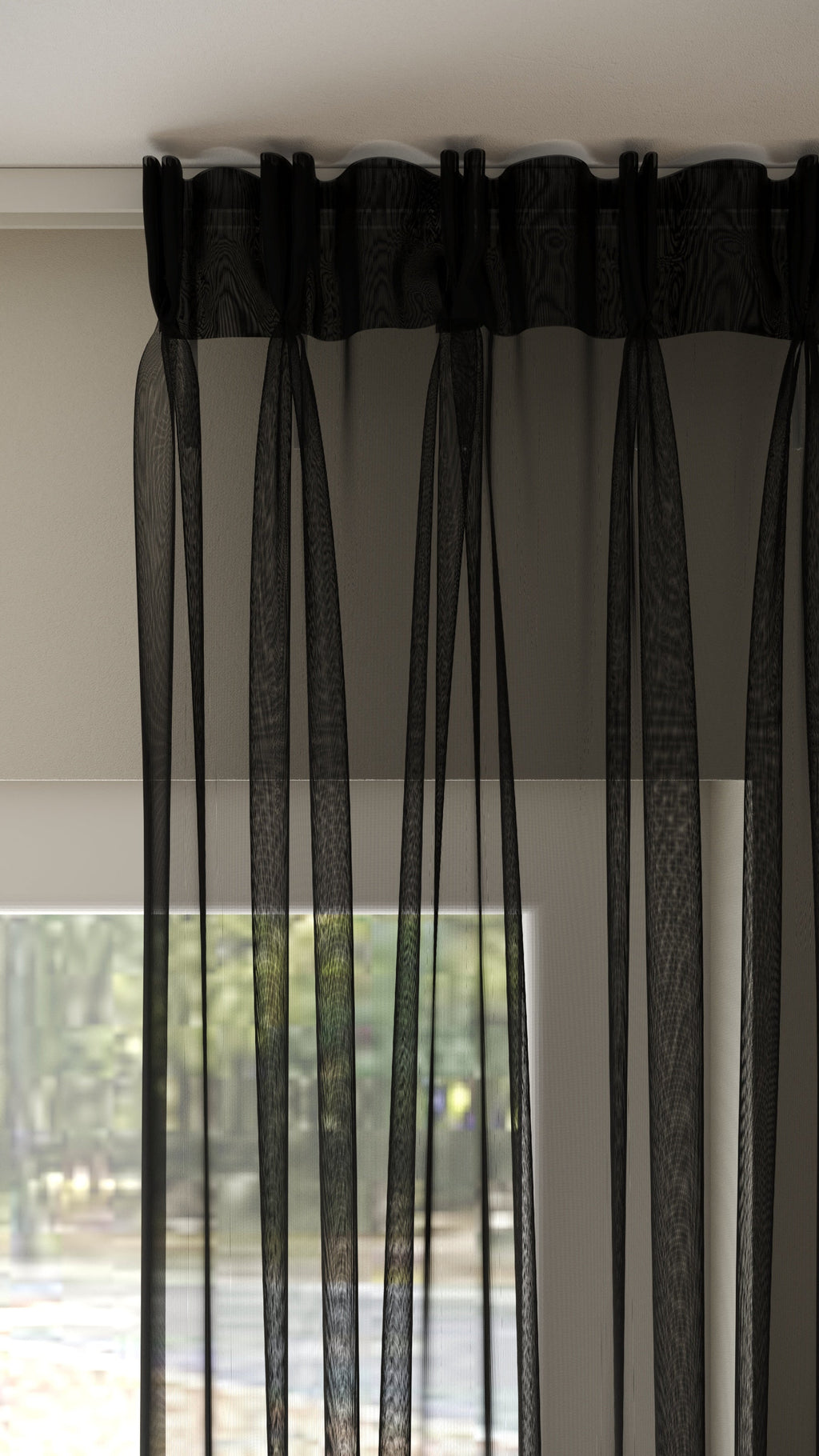 Französische Voile Schwarz