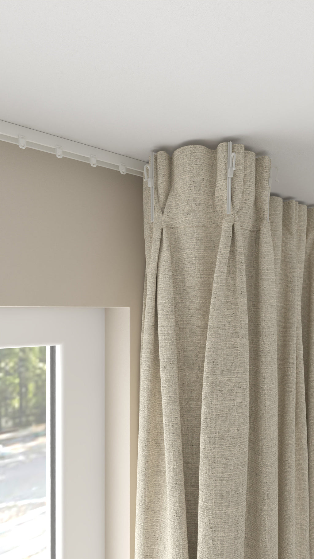 Lugano halbtransparent Hellbeige