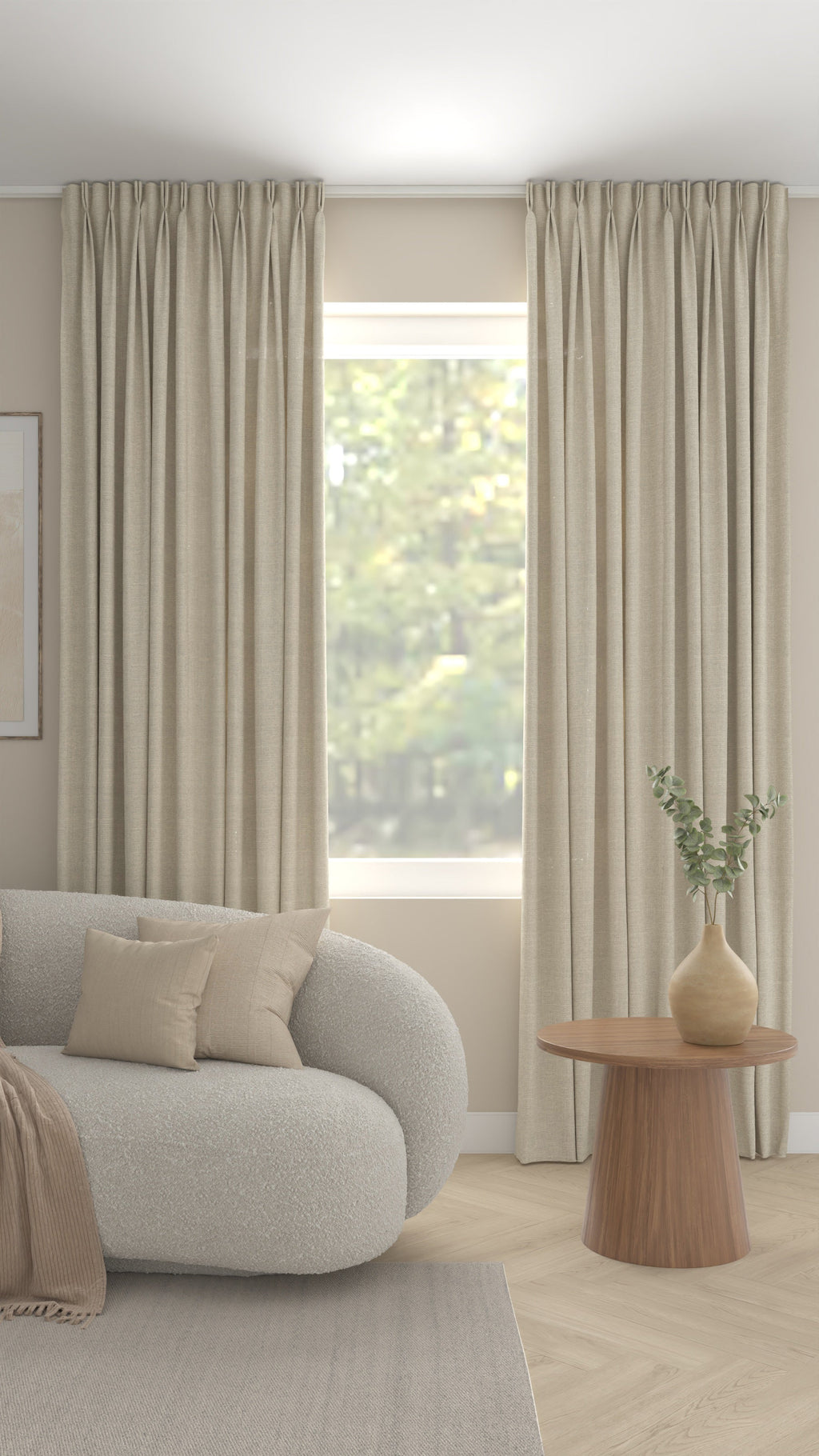 Lugano halbtransparent Hellbeige