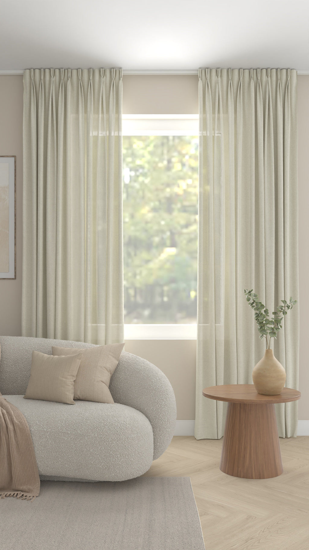 Palma halbtransparent Ecru