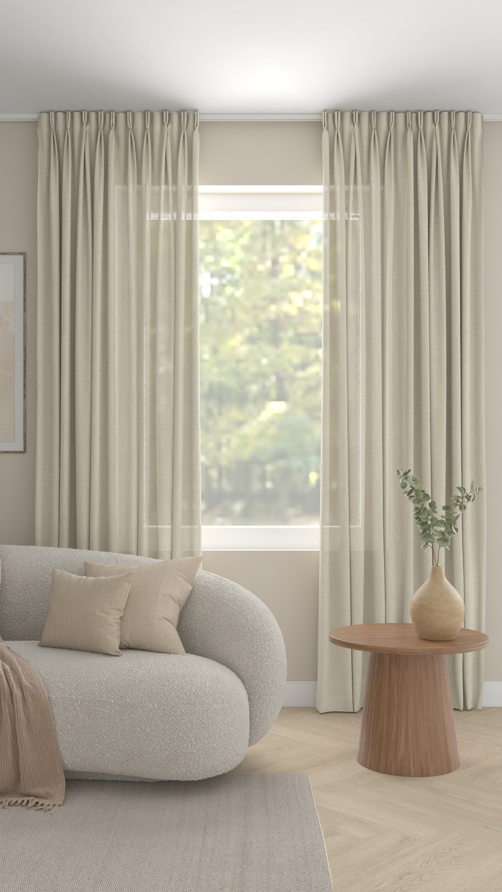 Palma halbtransparent Hellbeige