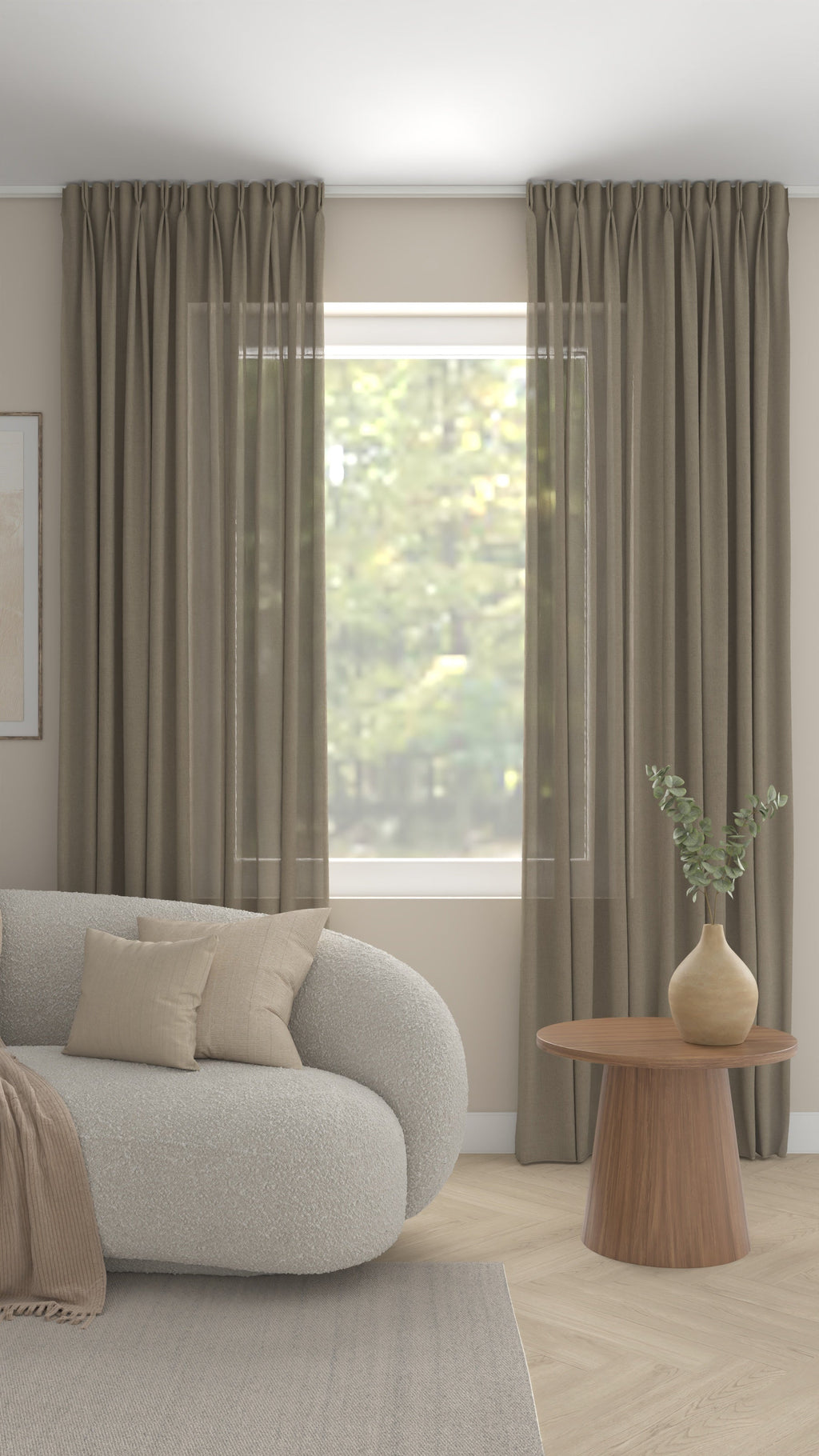 Palma halbtransparent Taupe