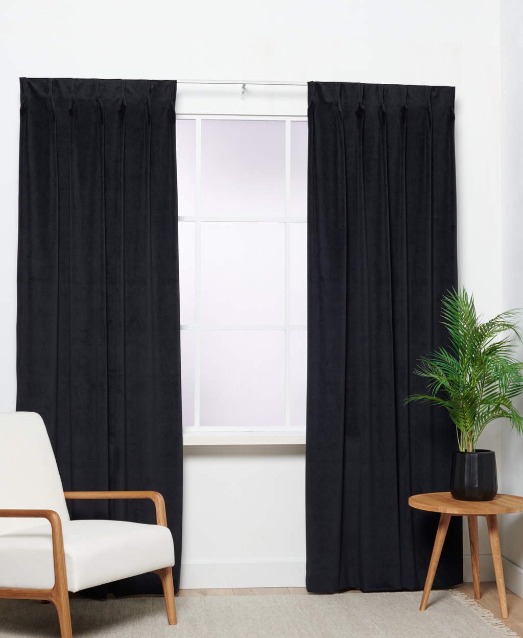 Trend Velours Schwarz 100