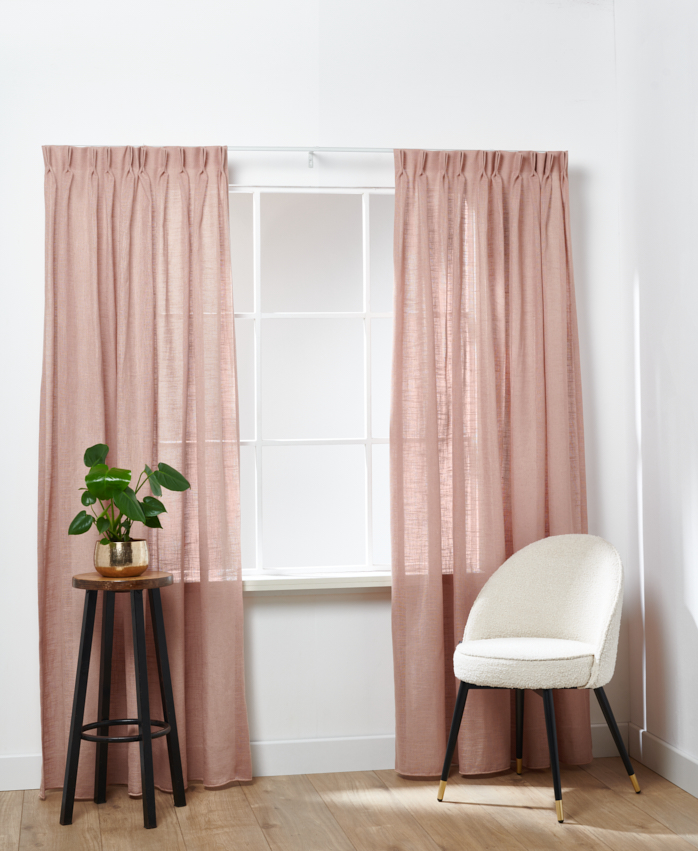 Mallorca Leinen halbtransparent Altrosa 333