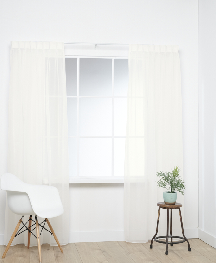 Voile schwer entflammbar Elfenbein