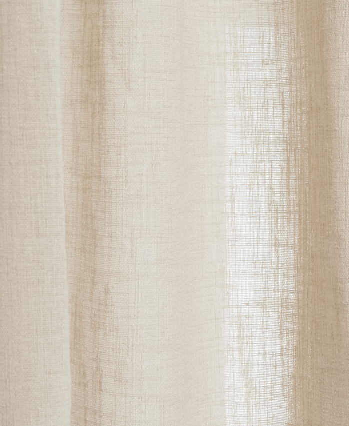 Leinenoptik halbtransparent Sand