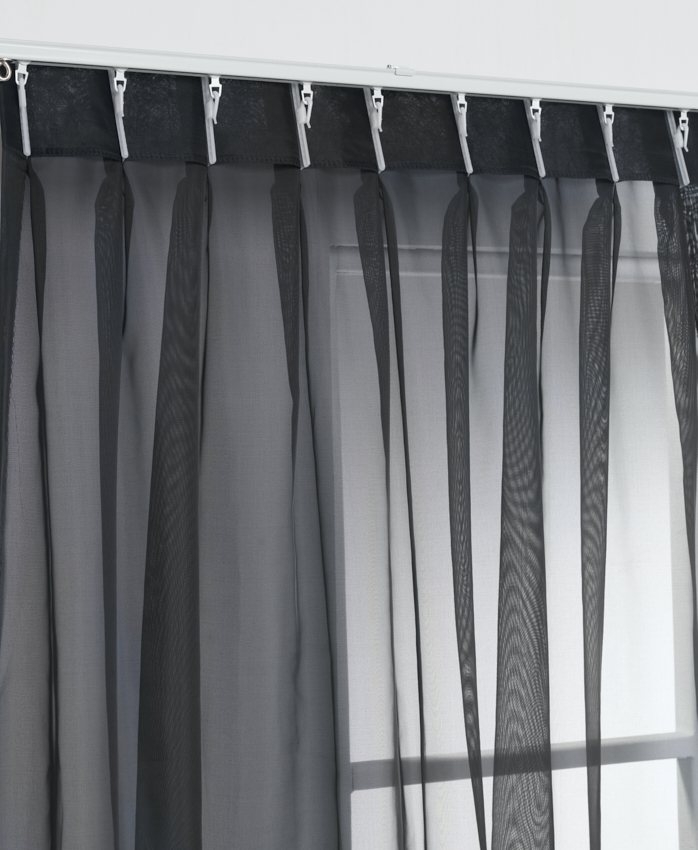 Voile schwer entflammbar Schwarz